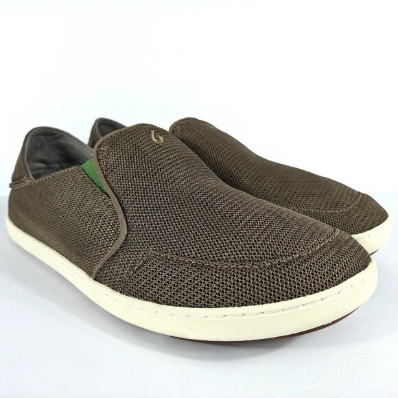 Olukai Nohea Mesh Mustang Green Men’s Slip On Shoes Size 10 M Casual Comfort - Picture 1 of 16